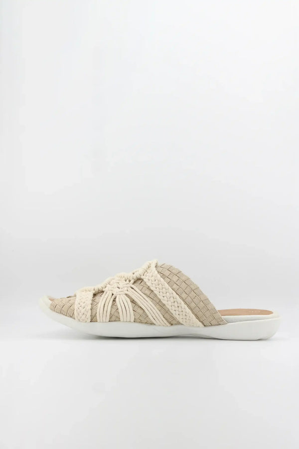 Bernie Mev Interwoven Slip-On Sandals with Knotted Accents